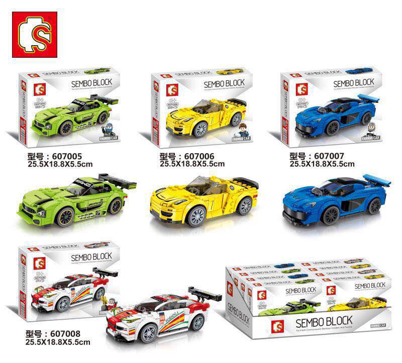 現貨- 森寶 SD607005 -607009 超跑賽車 競速 城 保時捷 法拉利 一套4款相容樂高LEGO