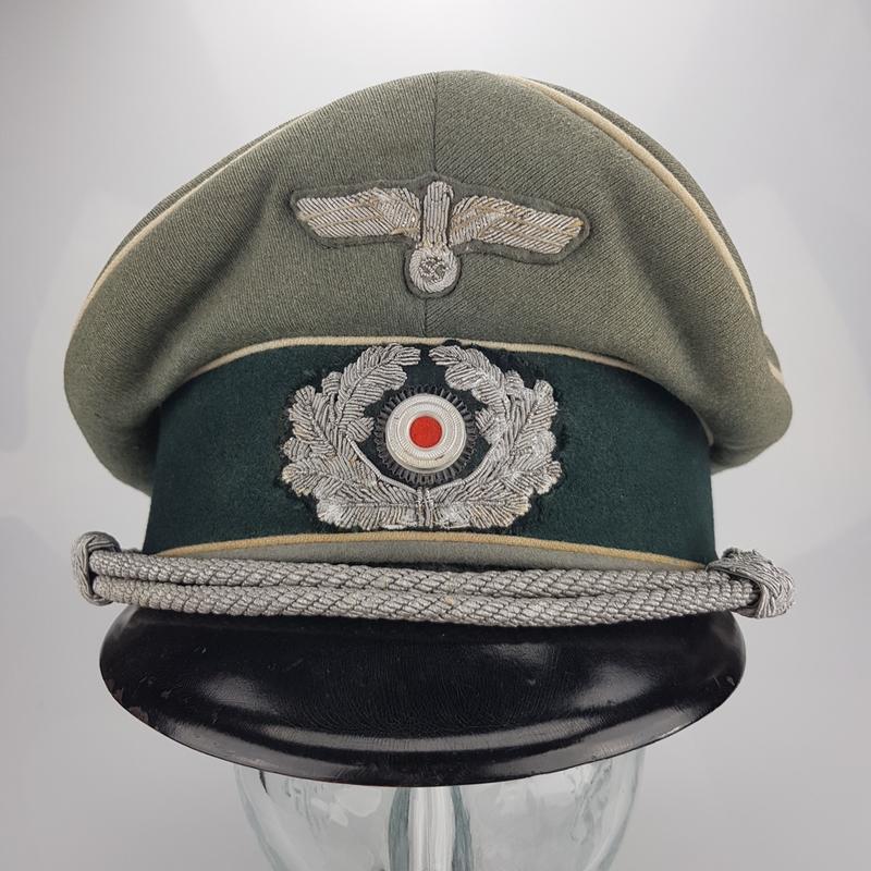 二戰德軍真品步兵軍官盤帽 Erel