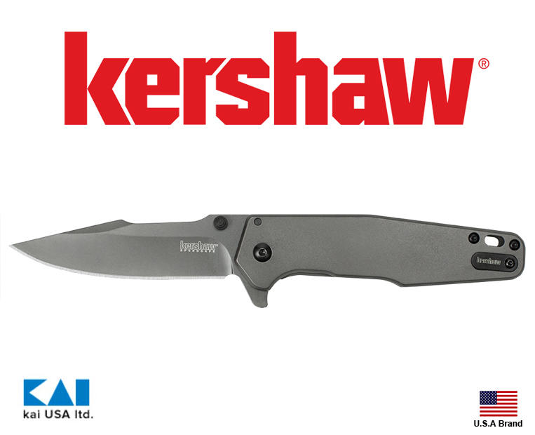 美國Kershaw折刀FERRITE快開鈦氮化物塗層8Cr13MoV不銹鋼附背夾【KS1557Ti】