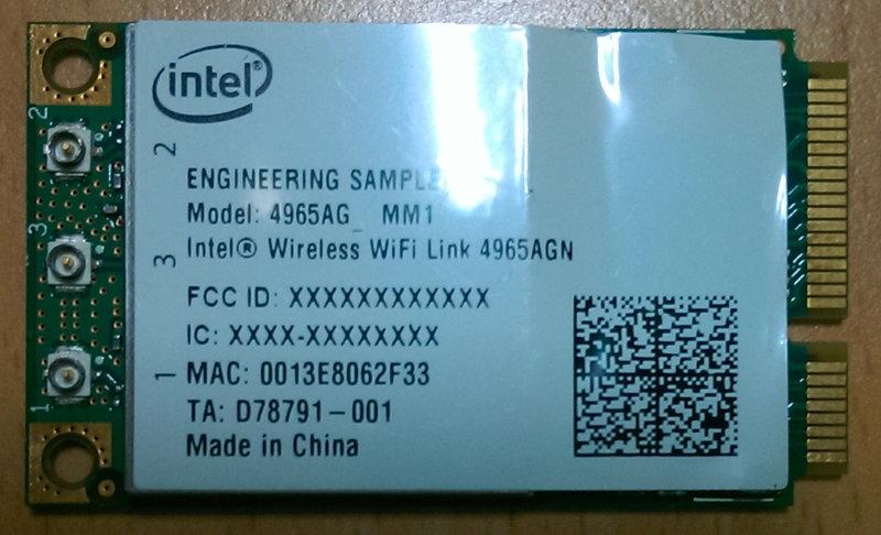 INTEL 4965ABN  3天線無線網卡(工程版測試良好)