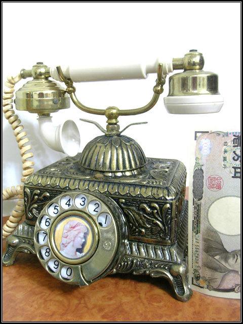 老骨董~~~ 紮實純銅復古轉盤式電話~~~~~