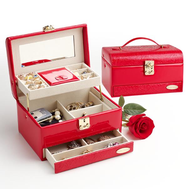 首飾盒 珠寶盒 送女友闺蜜老婆浪漫实用礼物 情人节结婚友情生日礼品 圣诞礼物