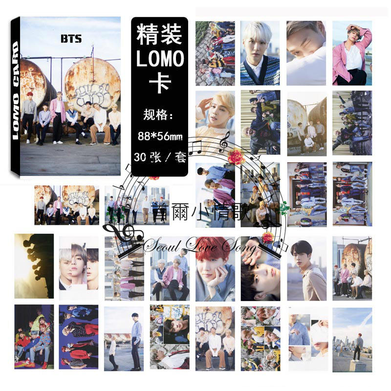 【首爾小情歌】BTS 防彈少年團 團體款 V 田柾國 JIMIN LOMO 30張卡片 小卡組#12
