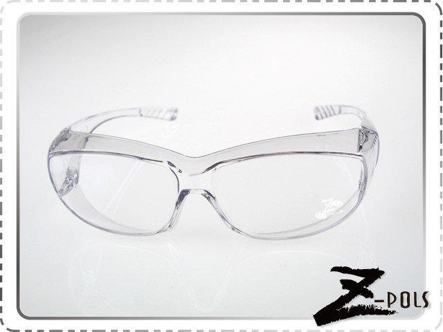可包覆近視眼鏡於眼鏡內！【Z-POLS專業款】近視專用!舒適PC防爆抗UV400紫外線全透明防風防飛沫眼鏡，實用超方便!
