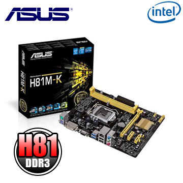 【千岱電腦】華碩全新盒裝 ASUS H81M-K 主機板 1150腳位 DDR3 M-ATX