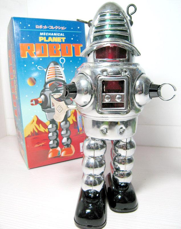 +鐵八甲+【特價夯貨】懷舊復古鐵皮玩具-最新的發光噴火機器人-鍍鎳亮銀色有現貨(R16)