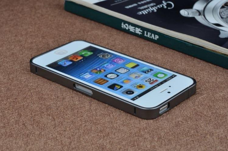 升級版 超薄 羽量級 免螺絲 0.7mm iPhone4金屬框 iPhone5金屬框 iPhone5金屬邊框 航空鋁合金 鐵灰色