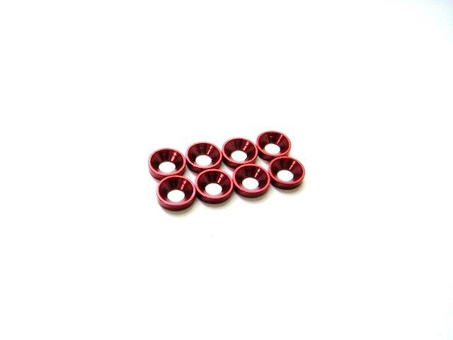 HIRO SEIKO 鋁合金 3mm 輕量化 皿頭墊片 - 紅色 (#69882)