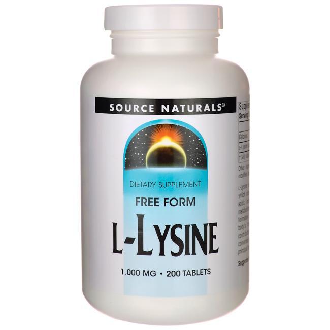 [預購] 左旋離氨酸 1000毫克 200粒 Source Naturals L-Lysine
