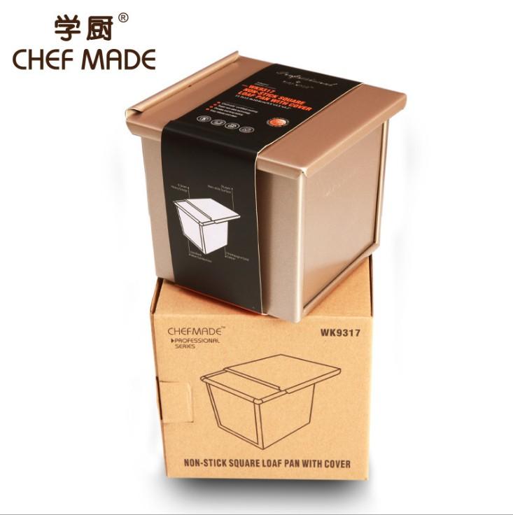 『天天烘培』【Chefmade】水立方不沾滑蓋方型吐司盒 烘焙模具
