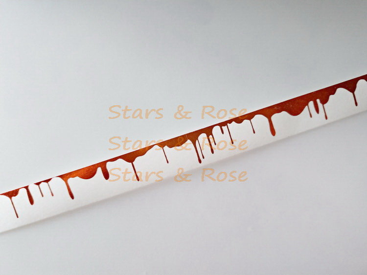 Stars&Rose ♥ (分裝100cm) 原創 回夢組 和紙膠帶 流金 燙銅金 自帶離型紙