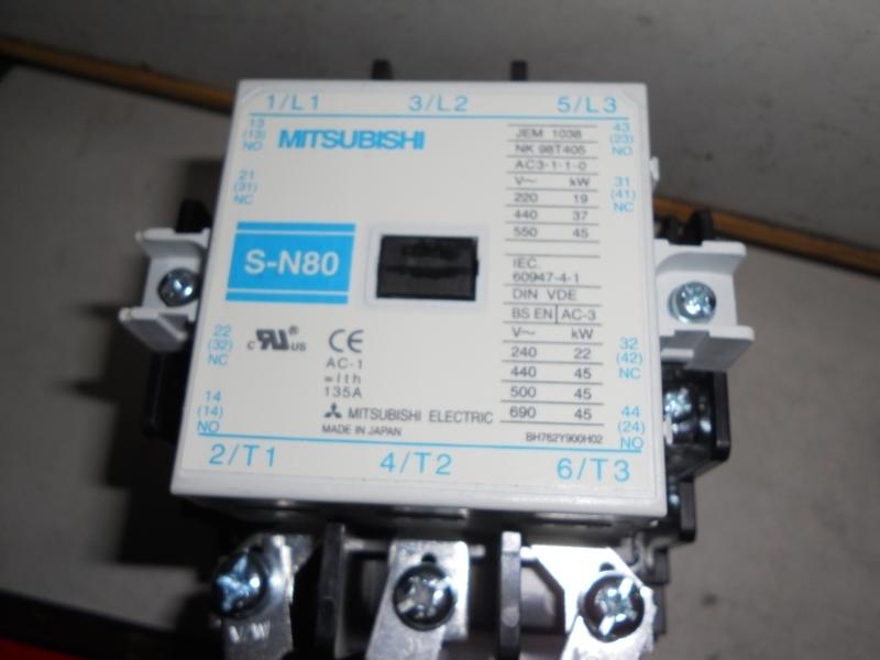 三菱電磁開關S-N80 MSO-N80 100-110V 200-220V (54-80A) 25HP 熱繼電器