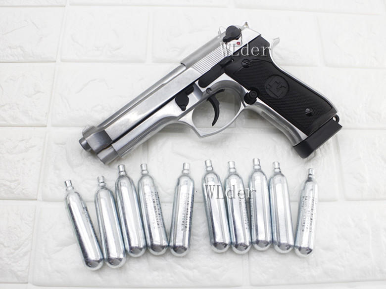 iGUN 貝瑞塔 M9 CO2槍 銀 MC + 12g CO2小鋼瓶 (BB槍BB彈M9A1 M92手槍WE玩具槍空氣槍