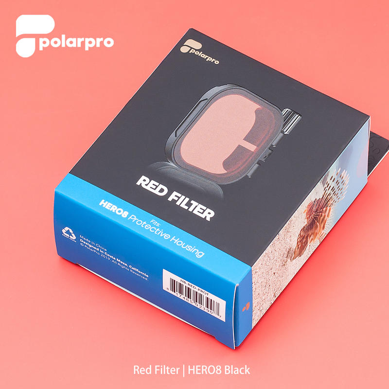 缺貨三重☆大人氣☆ 公司貨 PolarPro H8-RED-PROT 紅色潛水濾 鏡 for GoPro 8 原廠防水殼