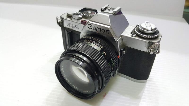 故障  Canon av-1相機  canon Lens FD 50mm F1.4 鏡頭 機身有生鏽 鏡頭有泡泡