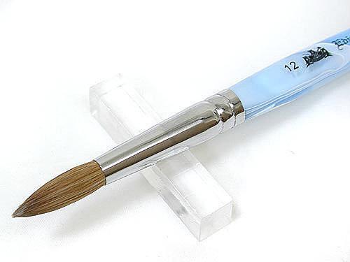 [美甲材料批發商城] 水晶專用筆 / E.R 愛丁堡藍色海浪頂級指甲刷-12號 (圓)