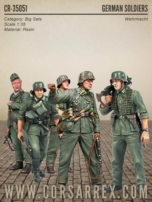 樹脂人型 1/35 GERMAN SOLDIERS 5人組