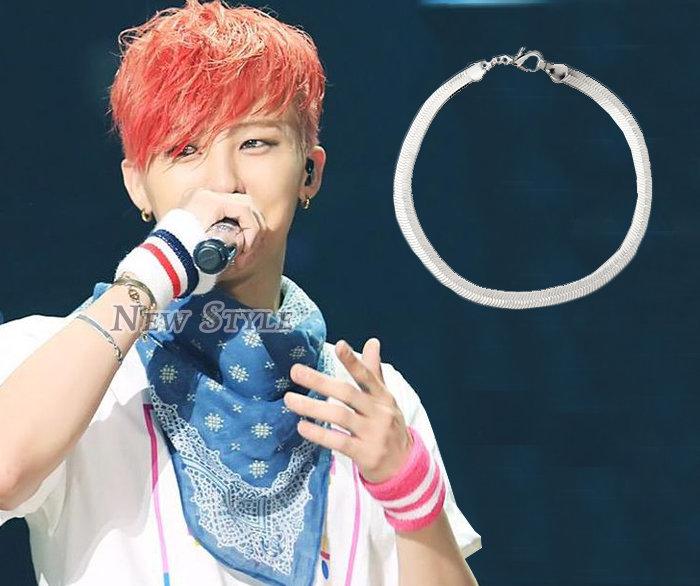 韓國空運進口 BIGBANG 權志龍 GD 潮流時尚 同款銀片鱗光手鏈手環