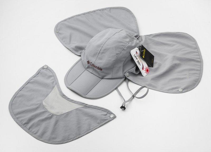 呈現攝影-攝影防曬帽 三件式遮陽帽 灰色 攝影帽 防曬帽 透氣 帽子便帽+前後遮陽片可拆式 抗UV外拍