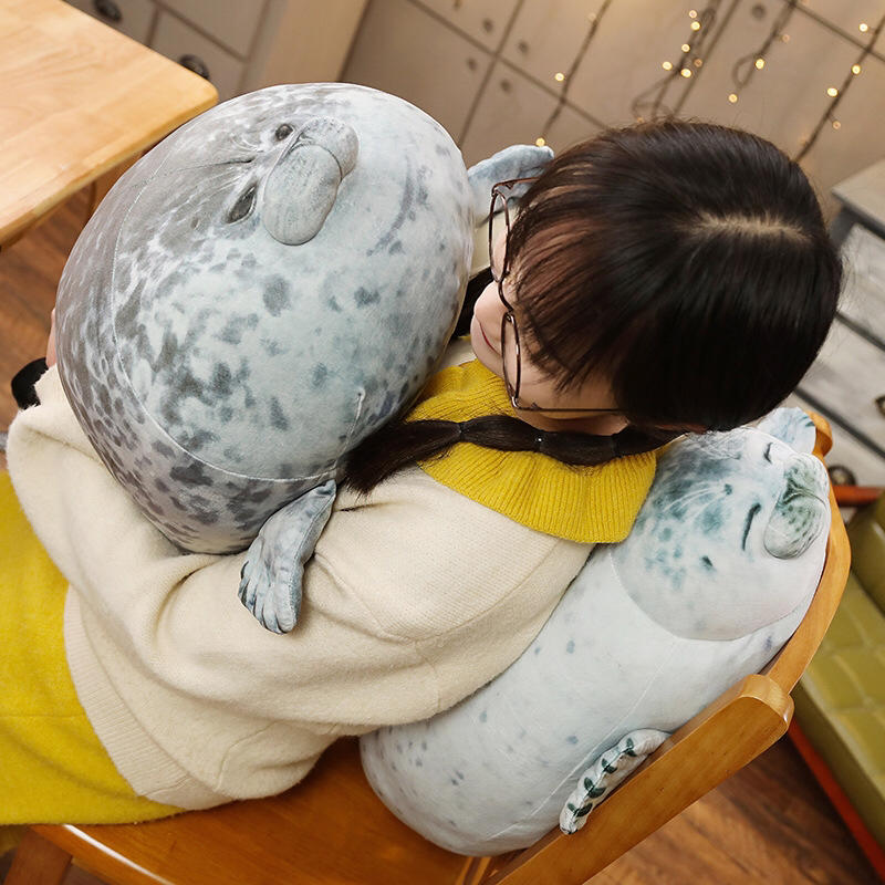 大阪軟綿綿 人氣 海豹抱枕/海豹公仔 娃娃 靠腰枕 枕頭 海洋博物館人氣海豹動物小海獅抱枕