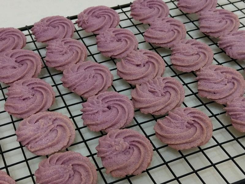 【紅草莓烘培屋】 紫薯擠花曲奇