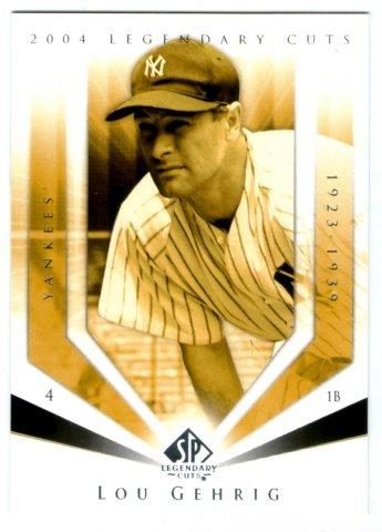 (L)MLB-2004-SP  Legendary Cuts #73 紐約洋基隊名人堂傳奇"鐵馬" Lou Gehrig 精美貴卡包球員卡一張-BV2.5