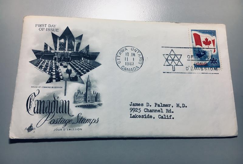 美國首日封 1967 Canadian Postage Stamps(B)