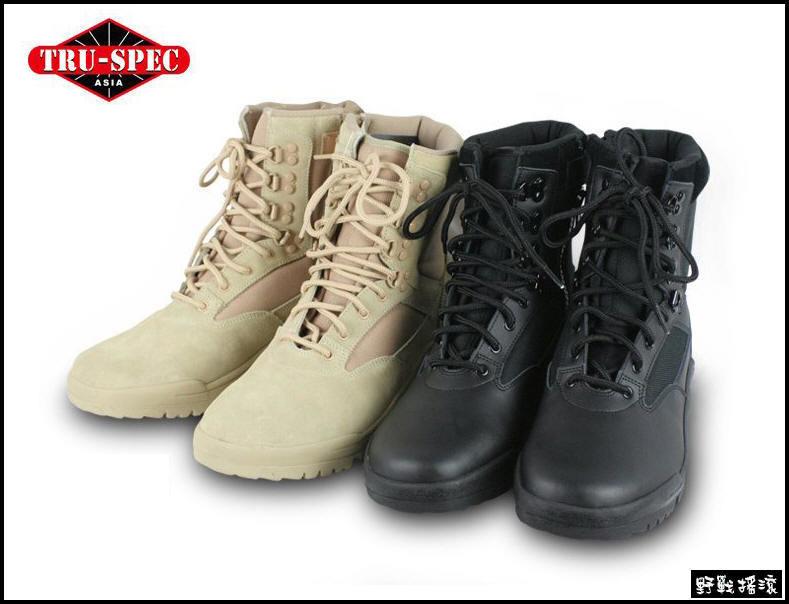【野戰搖滾-生存遊戲】美國 TRU-SPEC 24-7亞洲版輕量靜音戰術靴【黑色、沙色】側拉鍊軍靴勤務沙漠靴登山靴工作靴