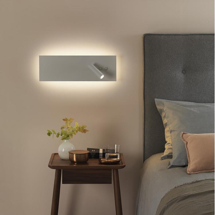 Rectangle 長方形LED壁燈 現代簡約北歐 雙光源 雙開關LED壁燈 酒店床頭閱讀燈 氛圍燈 110-220V