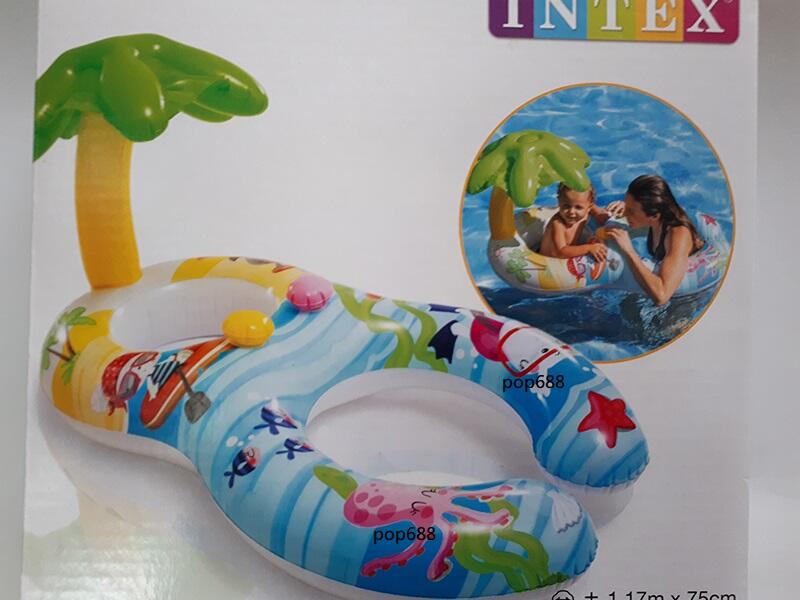 INTEX 56590 原廠 母子座位充氣游泳圈 夏天玩水游泳圈 幼兒充氣浮圈 坐圈 幼兒座位泳圈 溫泉可以用