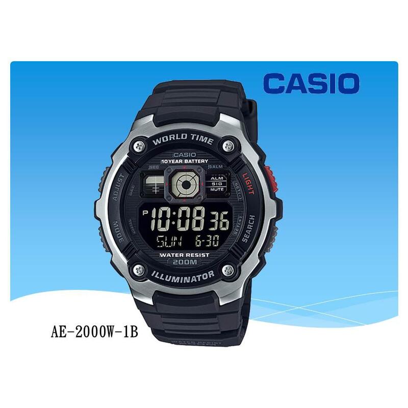 經緯度鐘錶 CASIO手錶 強悍風格 G-SHOCK概念 200米防水 飛機儀錶板設計 公司貨【特惠價】AE-2000W
