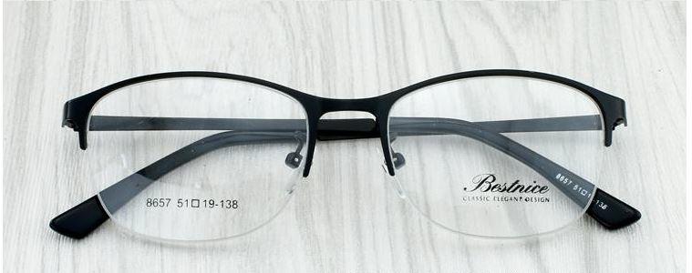 【實惠眼鏡】8657近視眼鏡框 平光眼鏡配到好 半框鏡架 合金超輕防過敏 超有型 全視線 抗藍光 變色鏡片 濾藍光均有售