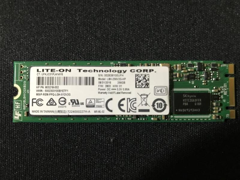 Lite-On 256GB SSD m.2 固態硬碟