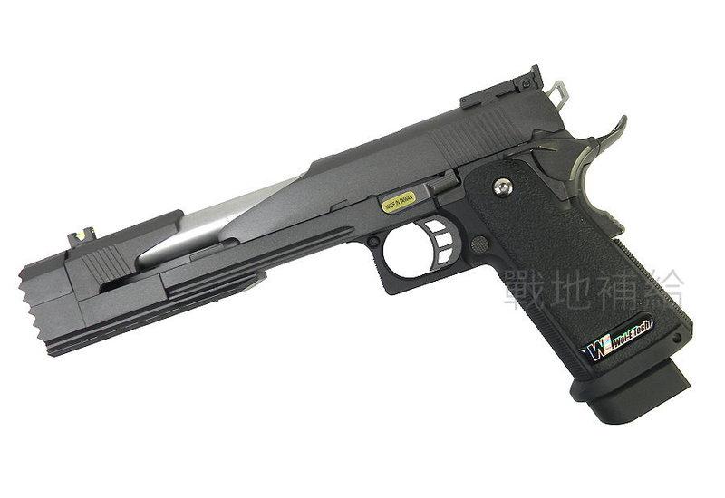【戰地補給】台灣製WE  7吋龍A版全金屬黑色戰鬥版瓦斯槍(滑套可動可後定，後座力大)