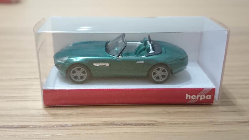 [調整收藏]1/87 Herpa製BMW Z8 敞篷-金屬綠-032896