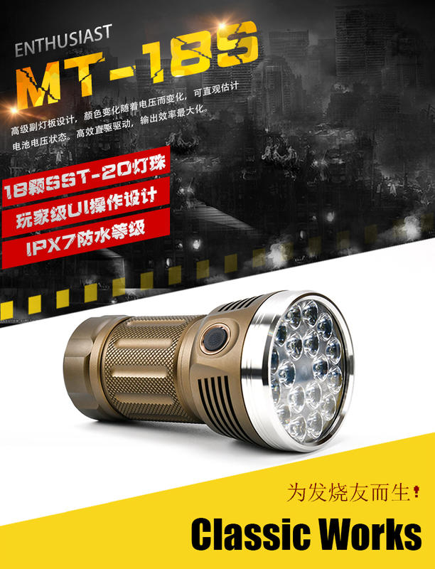 {台中工具老爹} MATEMINCO MT18S 15000流明 戶外 LED 強光手電筒