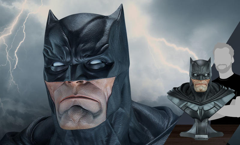 （最新商品預購） Sideshow BenToy DC超人黑暗騎士歸來Batman蝙蝠俠半身一比一雕像SC-400205