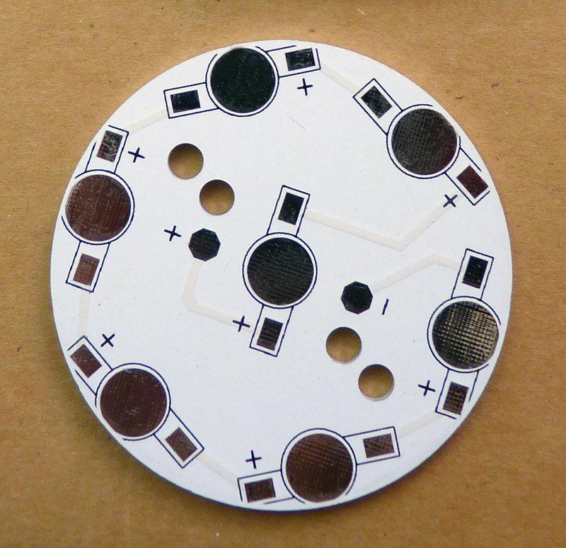 LED DIY D49x2mm鋁基板 仿流明 7 LED  No.13