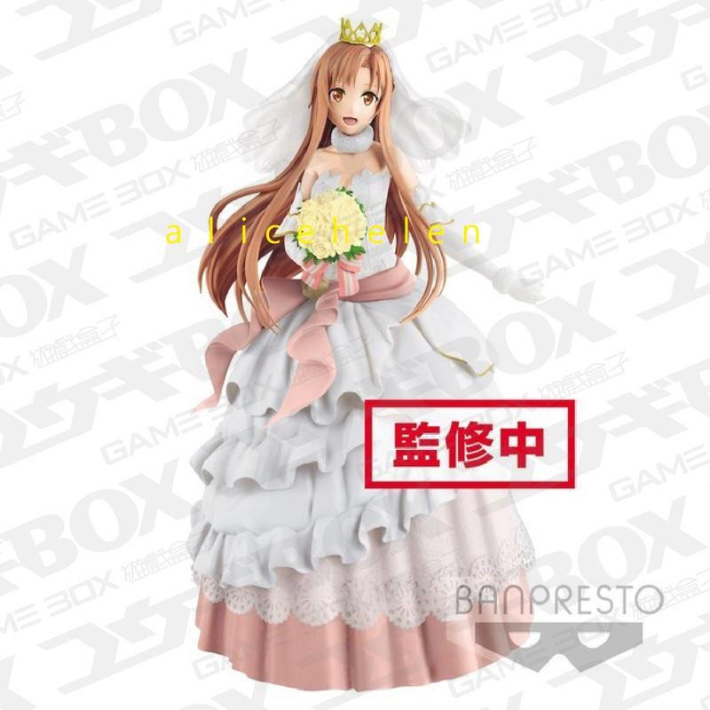 日本BAP景品刀劍神域Code Register EXQ少女人形 亞絲娜婚紗VER 高約23公分 代理