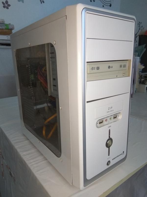 白色Amd Athlon64x2二手便宜學生文書上網電腦出售