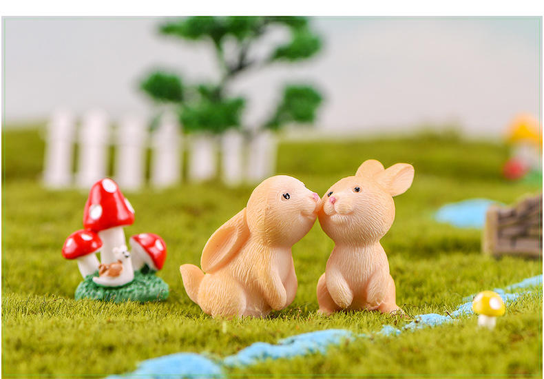 【微景小舖】可愛小兔子 卡通動物擺件 微景觀居家裝飾園藝造景 拍攝道具迷你場景佈置 療癒小物DIY櫥窗佈置