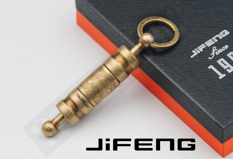 【煙斗桑】JiFENG雪茄打孔器 純鋼雕刻雪茄專用雙尺寸開孔器JF-K銅-1