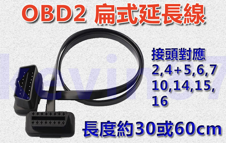 超薄型 OBD 延長線 適用 iobd2 obd2各式商品 elm327 等