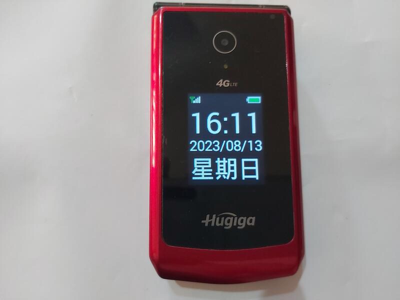 HUGIGA L66 大螢幕.大按鍵.大字體.大鈴聲 4G LTE雙螢幕折疊老人機(聽收音機不用耳機)~
