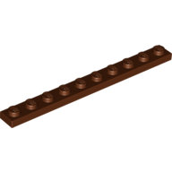 LEGO Reddish Brown Plate 1x10 樂高紅棕色 基本薄板薄片 4223683