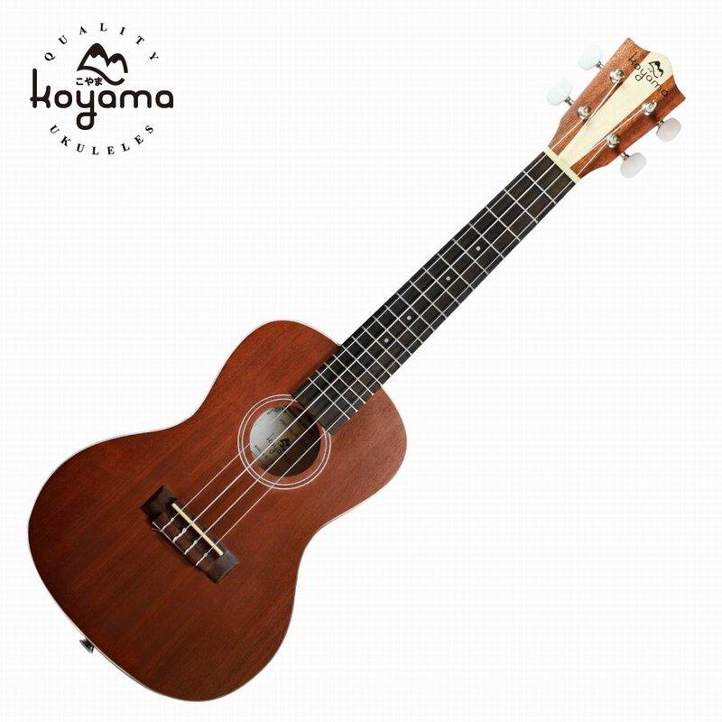 《小山烏克麗麗》KOYAMA KYM-C12 雙色原木琴頭 23吋 調音器/肩帶/超厚琴袋 超值套組