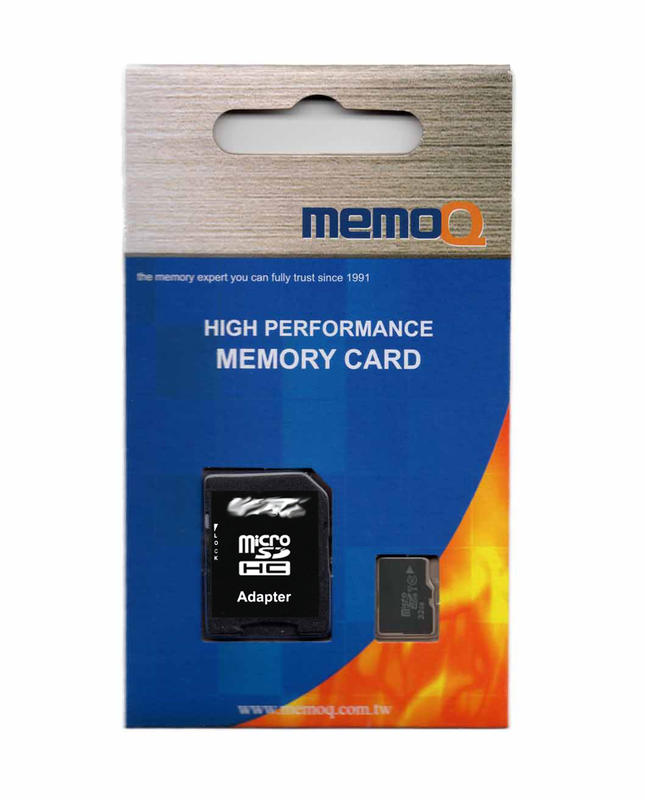 現貨【memoQ】32G microSD SDHC C10 U1 附轉接卡,吊卡包裝,保固兩年