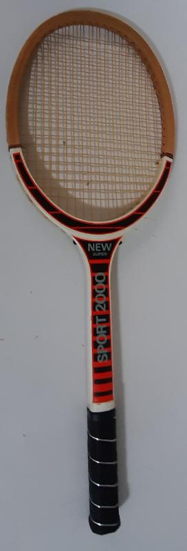 沒使用過做工精細的色澤鮮豔NEW SUPPER SPORT2000 楓 木古董網球拍
