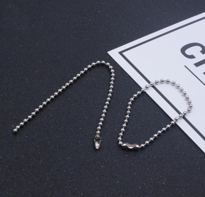 (現貨) G-035 銀色12cm 波珠鏈 鑰匙鏈 鏈條 吊牌鏈 diy飾品配件 公仔掛鍊 珠鏈 鑰匙圈配件 飾品配件