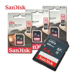 SanDisk Ultra 16G 32G 64G SDHC SDXC 相機記憶卡 C10 UHS-I 速度100MB